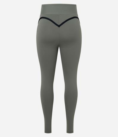 Pantalón Legging en Microfibra con Detalle Contrastante 2