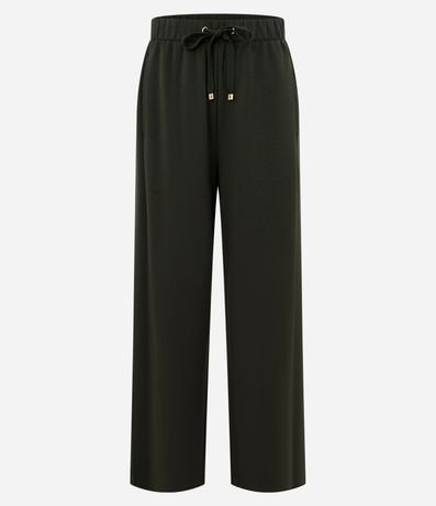 Pantalón Recto en Algodón con Cintura Elástica 5