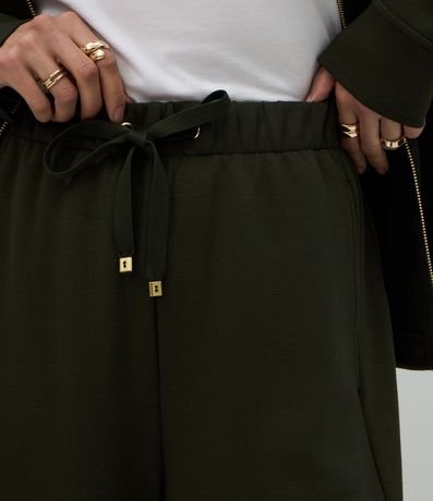 Pantalón Recto en Algodón con Cintura Elástica 4