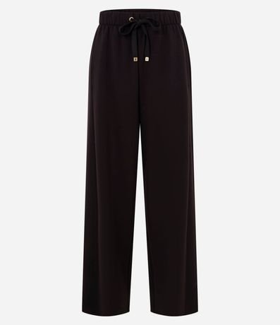 Pantalón Recto en Algodón con Cintura Elástica 5