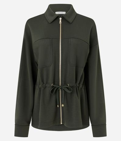 Campera Parka en Modal con Cremallera y Cordón Ajustable 5