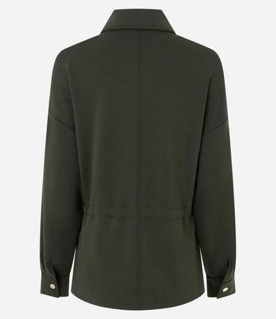 Campera Parka en Modal con Cremallera y Cordón Ajustable 6