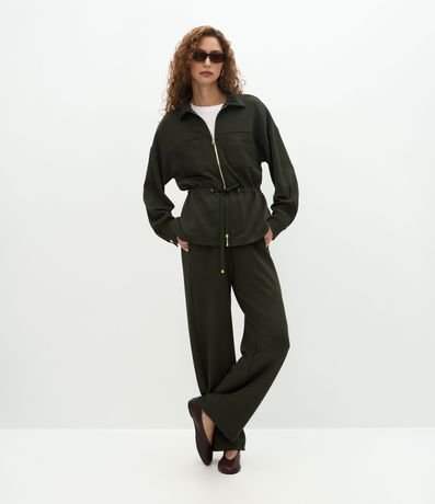 Campera Parka en Modal con Cremallera y Cordón Ajustable 2