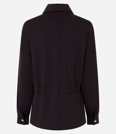 Campera Parka en Modal con Cremallera y Cordón Ajustable 6