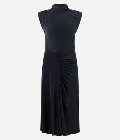 Vestido Midi con Detalle Fruncido Delantero 5