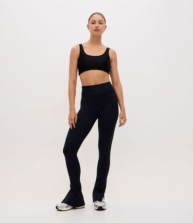 Pantalón Legging Flare Deportiva en Microfibra con Fenda 2