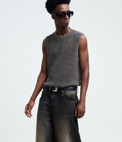 Pantalón Super Baggy en Jeans con Terminación deshilachada 4