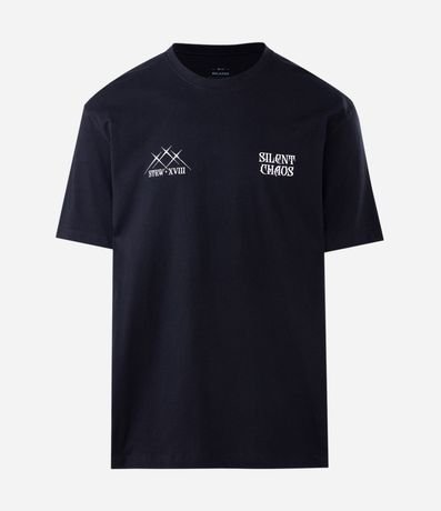 Remera Relaxed en Algodón con Estampado Tribal Chaos 5