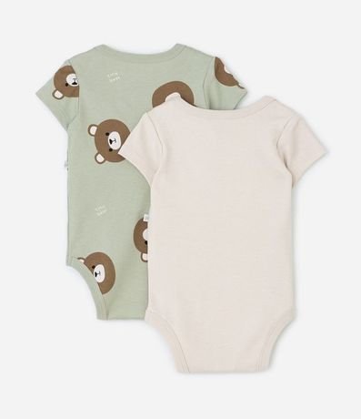 Kit 02 Bodies Infantil con Estampa de Oso – Talle 0 a 18 Meses 2