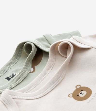 Kit 02 Bodies Infantil con Estampa de Oso – Talle 0 a 18 Meses 4