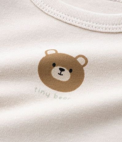 Kit 02 Bodies Infantil con Estampa de Oso – Talle 0 a 18 Meses 6