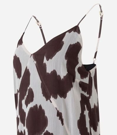Vestido Largo en Chiffon Animal Print con Escote V 6