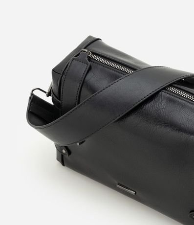 Cartera Shoulder Mediana en PU con Bretel Ancho 7