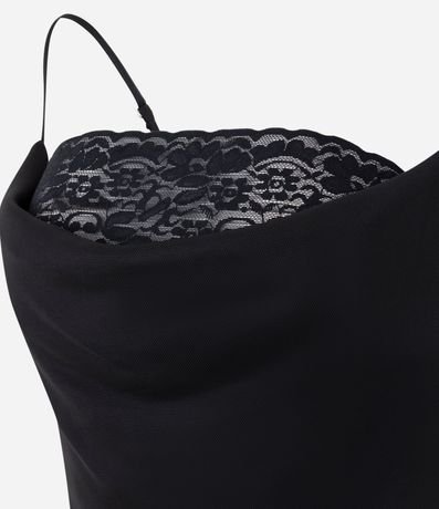 Vestido Midi en Tule con Encaje y Escote Degagê 6
