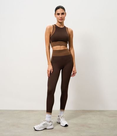 Top Deportivo en Microfibra Seamless con Recorte Contrastante 2