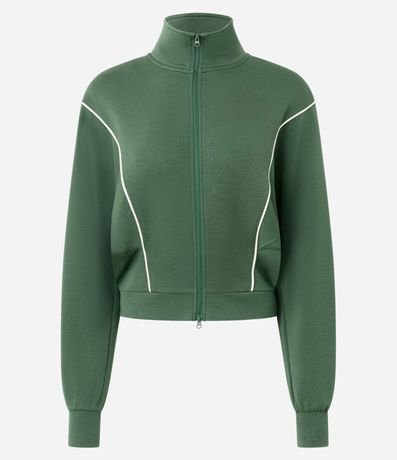 Campera Deportiva en Microfibra con Frisos Contrastantes 5