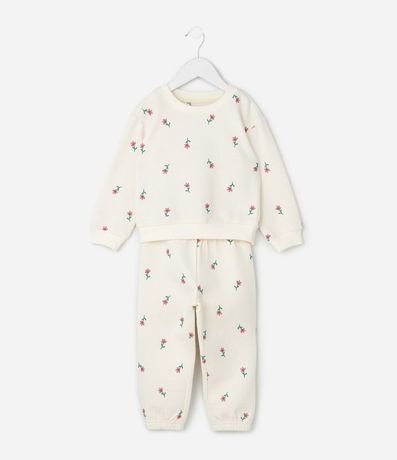 Conjunto Infantil en Algodón con Estampado Flores - 1 a 6 años 2