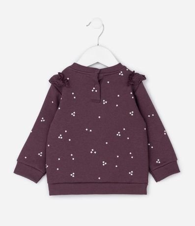 Saco Infantil con Estampa Floral Patito y Volados – Talle 0 a 18 Meses 3