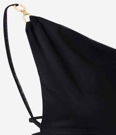 Vestido Corto con Bretel Fino y Escote en la Espalda 2