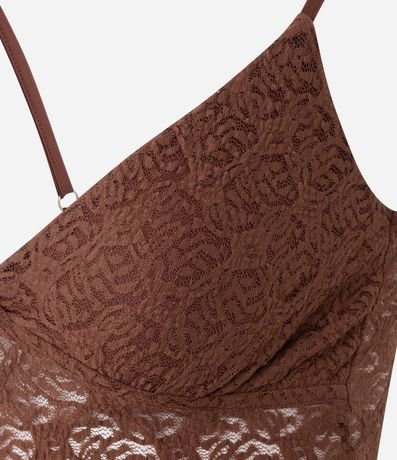 Blusa Musculosa en Encaje Texturizada con Breteles Finos 3