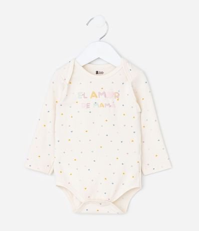 Body Infantil con Lettering El Amor de Mamá – Talle RN a 18 Meses