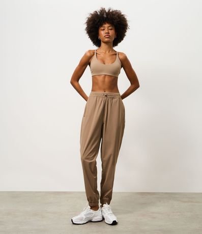 Pantalón Jogger Deportiva en Microfibra con Ajuste no cintura