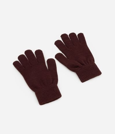 Guante en Tricot con Puño y Textura