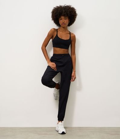 Pantalón Jogger Deportiva en Microfibra con Ajuste no cintura