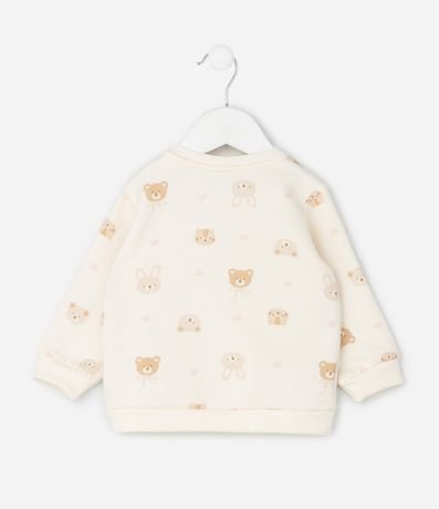 Saco Infantil con Estampado Corazones y Osos – Talle 0 a 18 Meses 3
