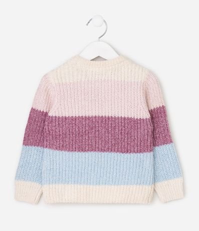 Suéter Infantil en Chenille Rectilínea con Rayas – Talle 1 a 6 años 3