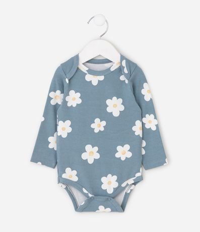 Body Infantil Manga Larga con Estampado Floral Bold – Talle 0 a 18 Meses 3