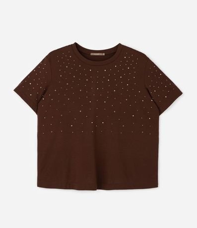 Remera con Brillos Salpicados Curve & Plus Size 4