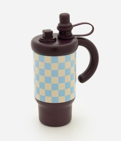 Vaso Térmico con Estampa de Cuadros 750ml