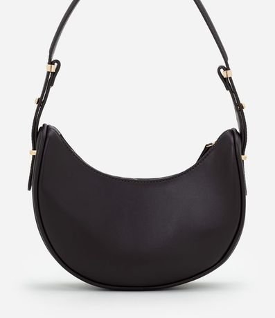 Bolso Baguette Media Luna con Detalles en Metal en la Correa 3