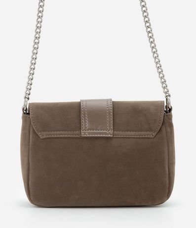 Cartera Transversal Pequeña en Gamuza con Tapa y Asa Larga 4