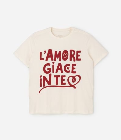 Remera Alargada con Estampa Lettering Curve & Plus Size 4
