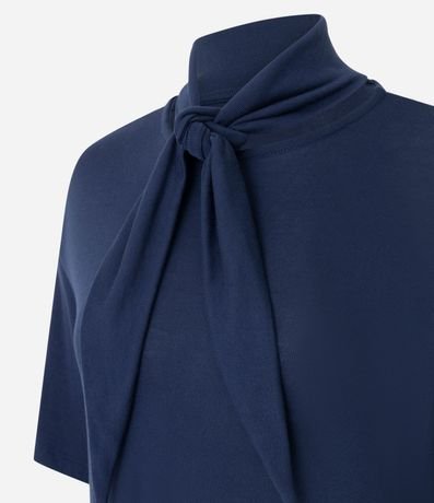 Blusa en Punto con Cuello Lazo 6