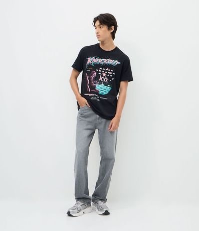 Remera Manga Corta en Algodón con Estampado Knockout 3