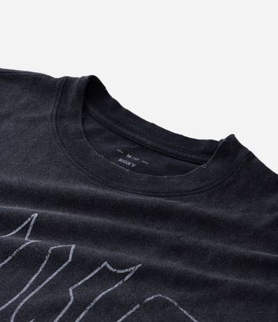 Remera Boxy Manga Corta en Algodón con Lettering Guilt 9