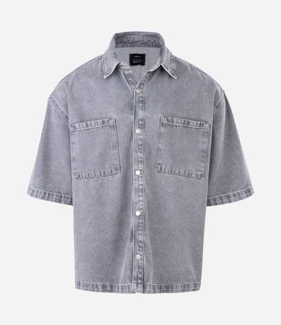 Camisa Boxy en Jeans con Bolsillos Marmorlada 4