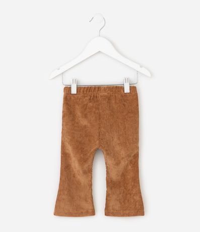 Pantalón Flare Infantil en Terciopelo Cotelê con Lazo – Talle 0 a 18 Meses 3