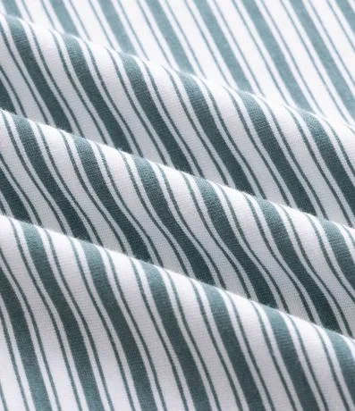 Pijama Largo en Algodón Listrado con Estampado Snoopy y Pantalón de Pijama 11