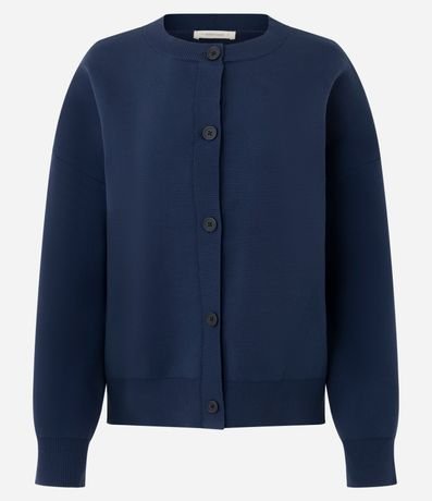 Cardigan Over en Punto con Botones y Puños Ajustados 6