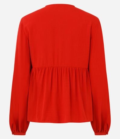 Blusa en Viscosa con Bordados y Aplicación de Botones Delicados 3