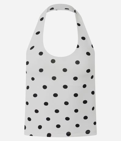 Blusa Frente única con Estampado de Lunares 5