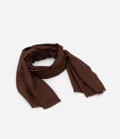 Bufanda Básica de Punto con Terminación Deshilachada