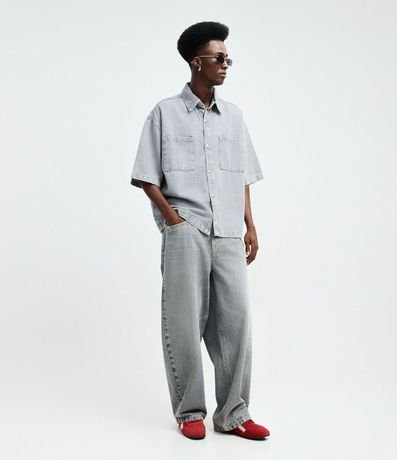 Pantalón Baggy Balloon en Jeans Denim Liso