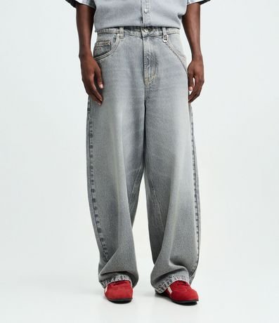 Pantalón Baggy Balloon en Jeans Denim Liso 2