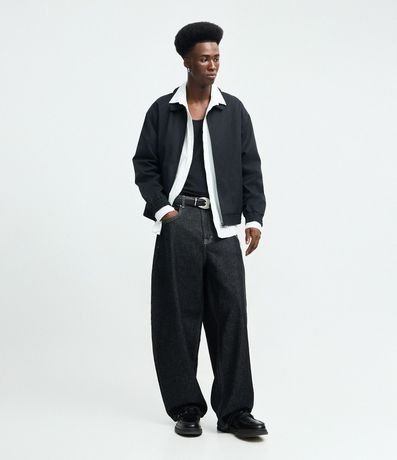 Pantalón Baggy Balloon en Jeans Denim Liso
