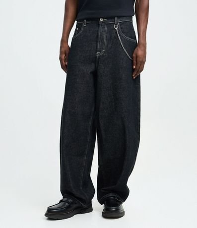 Pantalón Baggy Balloon en Jeans Denim Liso 2